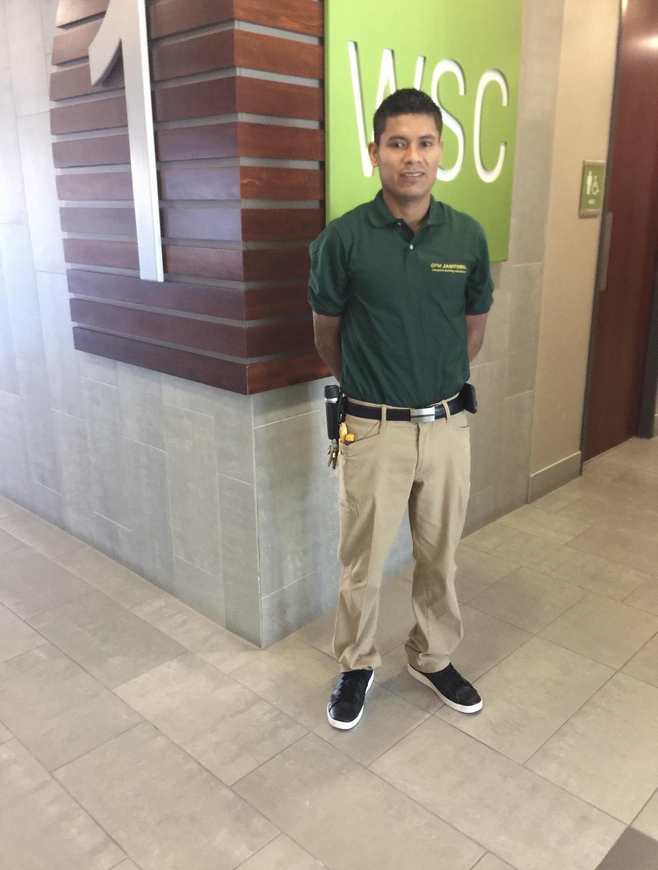 GFM Building Services team and commercial cleaning work