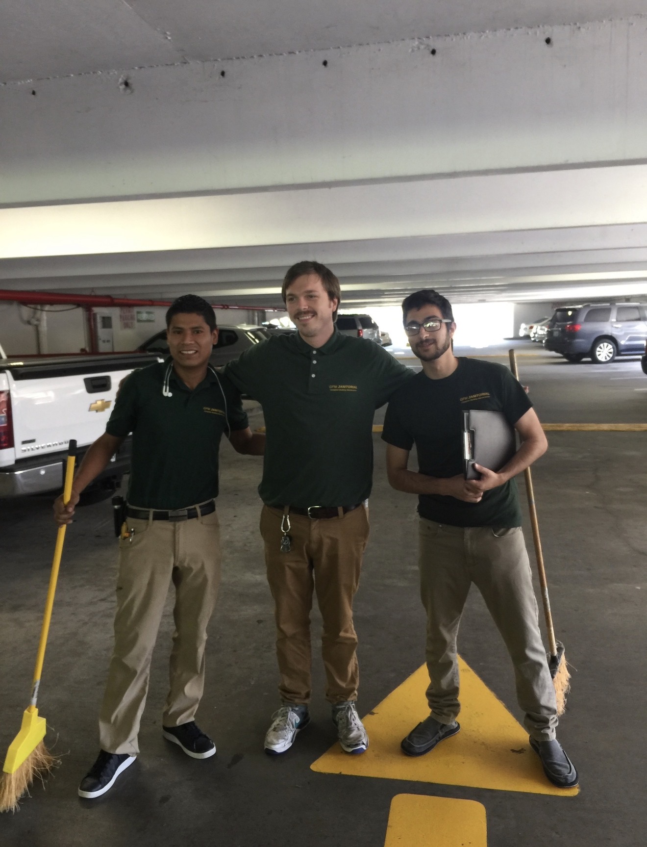 GFM Building Services team and commercial cleaning work