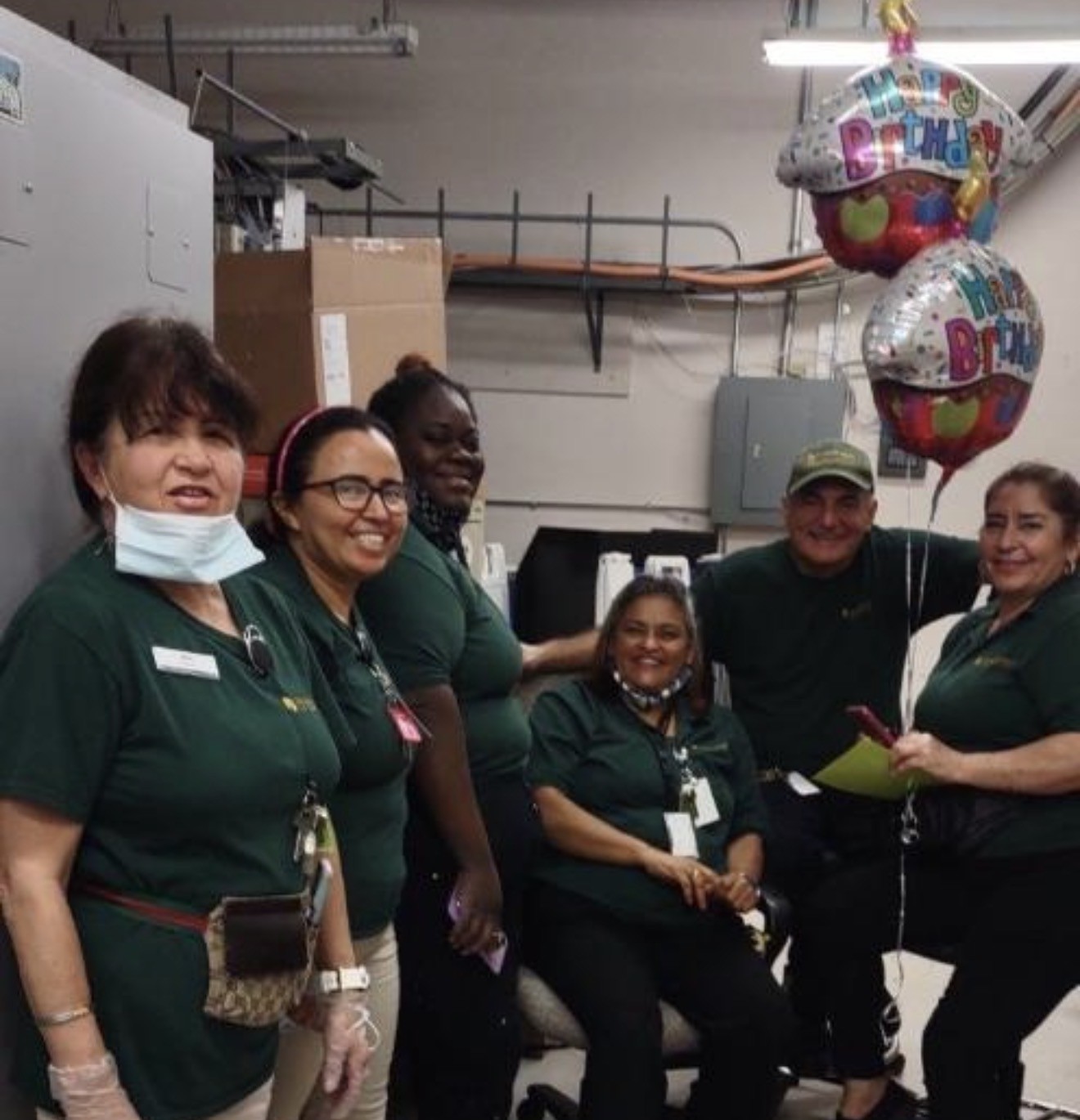 GFM Building Services team and commercial cleaning work