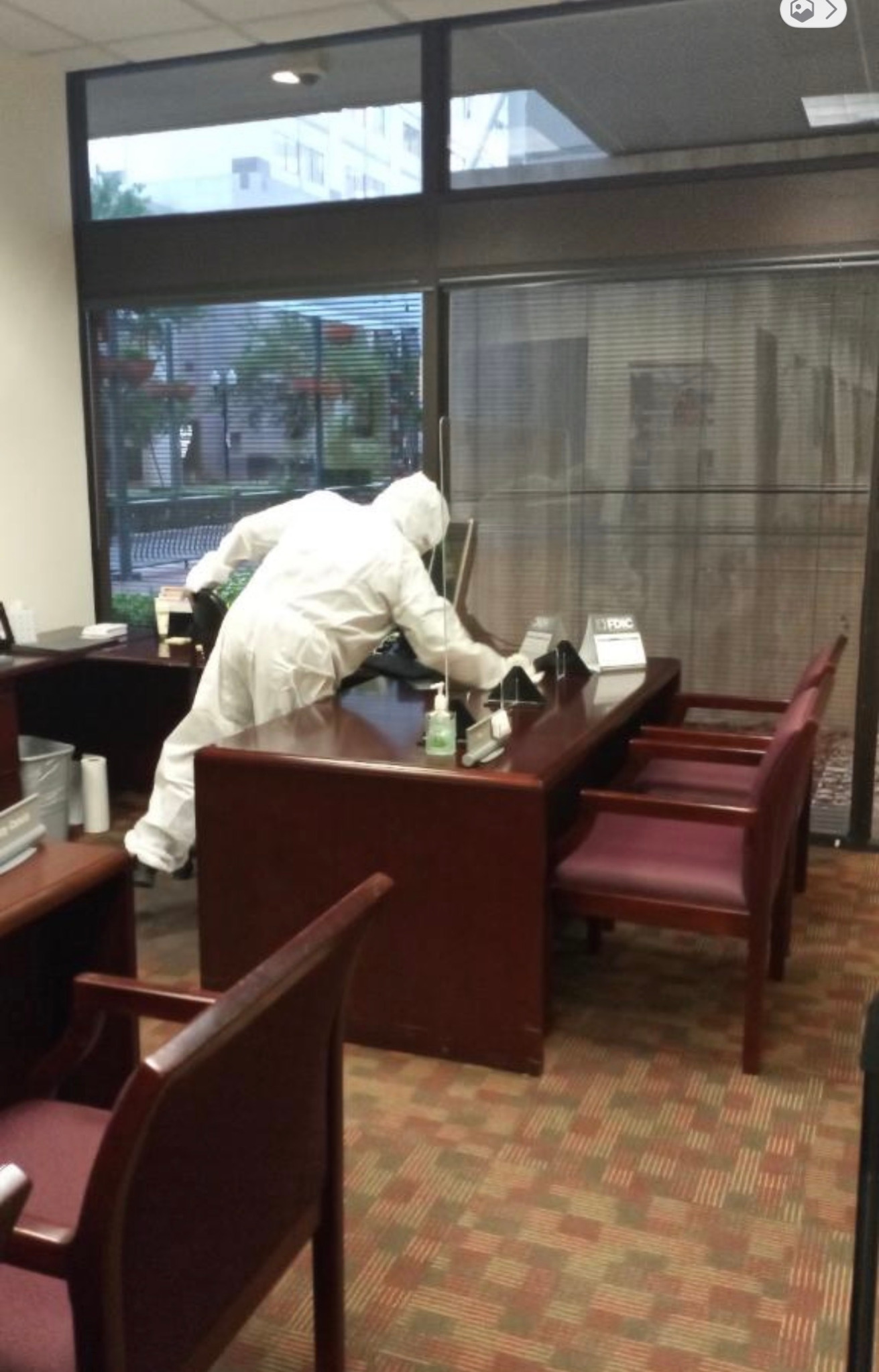 GFM Building Services team and commercial cleaning work